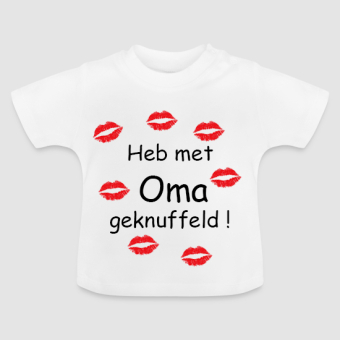 Mini Shirt met hangertje en zuignap - Heb met oma geknuffeld