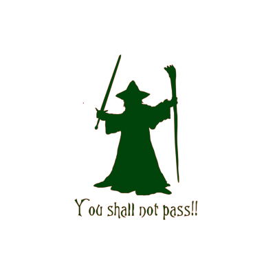 Sticker You shall not pass!