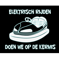 Sticker - Elektrisch rijden doen we op de kermis