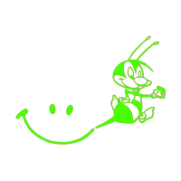 Sticker - Bij tekent Smiley