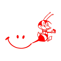 Sticker - Bij tekent Smiley